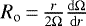 ${R_{\mathrm{o}}}\,{=}\,\frac{r}{2\Omega} {\frac{\mathrm{d}\Omega}{\mathrm{d}r}} $