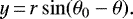 \begin{equation*} y\,{=}\,r\sin(\theta_0-\theta). \end{equation*}