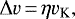 \begin{equation*} \Delta v\,{=}\,\eta v_{\textrm{K}} ,\end{equation*}