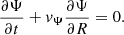 $$ \begin{aligned} {\frac{\partial \Psi }{\partial t}} + { v}_{\Psi }\frac{\partial \Psi }{\partial R} = 0. \end{aligned} $$