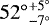${52^{\circ}}^{+5^{\circ}}_{-7^{\circ}}$