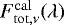 $F^{\mathrm{cal}}_{\mathrm{tot,}\nu}(\lambda)$