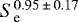$S_{\textrm{e}}^{0.95\,{\pm}\,0.17}$