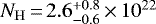 $N_{\rm{H}}\,{=}\,2.6_{-0.6}^{+0.8}\,{\times}\,10^{22}$
