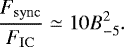 \begin{equation*} \frac{F_{\rm{sync}}}{F_{\rm{IC}}} \simeq 10 B_{-5}^2. \end{equation*}
