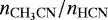 $n_{\mathrm{CH_3CN}}/n_{\mathrm{HCN}}$