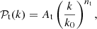 $$ \begin{aligned}&\mathcal{P} _{\rm t}(k) = A_{\rm t} \left(\frac{k}{k_0}\right)^{n_{\rm t}}, \end{aligned} $$