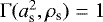 $\Gamma(a_{\textrm{s}}^2,\rho_{\textrm{s}}) = 1$