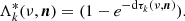 $$ \begin{aligned} \Lambda ^{*}_k (\nu , \boldsymbol{n}) = (1 - e^{-\mathrm{d}\tau _{k}(\nu , \boldsymbol{n})}). \end{aligned} $$