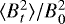 $\langle B_{t}^{2} \rangle / B_{0}^{2}$