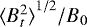 ${\langle B_{t}^{2} \rangle}^{1/2}/B_{0}$