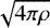 $\sqrt{4 \pi \rho}$