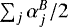 $\sum_{j} \alpha _j^B/2$