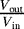 $\frac{V_{\textrm{out}}}{V_{\textrm{in}}}$