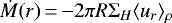 \begin{align*} \dot{M}(r)\,{=}\,{-}2\pi R \Sigma_H \langle u_r \rangle_{\rho} \end{align*}