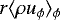 $r\langle \rho u_{\phi} \rangle_{\phi}$