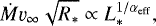 \begin{align*} {\dot{M}}{\varv_{\infty}}\sqrt{R_{\ast}}\propto L_{\ast}^{1/{\alpha_{\textrm{eff}}}}, \end{align*}
