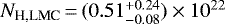 $N_{\textrm{H,LMC}}\,{=}\,(0.51^{+0.24}_{-0.08})\times 10^{22}$