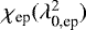 $\chi_{\textrm{ep}}(\lambda_{\textrm{0,ep}}^2)$
