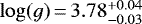 $\log(g)\,{=}\,3.78_{-0.03}^{+0.04}$