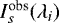 $I_{s}^{\textrm{obs}}(\lambda_{i})$