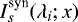 $I_{s}^{\textrm{syn}}(\lambda_{i};x)$
