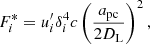 $$ \begin{aligned} F_i^{*}= u^{\prime }_{i} \delta _i^4 c \left( \frac{a_{\rm pc}}{2 D_{\rm L}} \right)^2, \end{aligned} $$