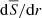 $ \mathrm{d} \overline{S}/\mathrm{d} r $