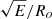 $ \sqrt{E}/R_o $