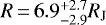 $R\,{=}\,6.9^{+2.7}_{-2.9} R_{\textrm{J}}$