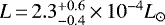 $L\,{=}\,2.3^{+0.6}_{-0.4}\,{\times}\,10^{-4}L_{\odot}$