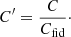$$ \begin{aligned} C^{\prime }= \frac{C}{C_\mathrm{fid} }\cdot \end{aligned} $$