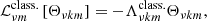 $$ \begin{aligned} \mathcal{L} ^\mathrm{{class.}}_{\nu m}\left[\Theta _{\nu km}\right] = -\Lambda _{\nu km}^{\mathrm{class.} }\Theta _{\nu km}, \end{aligned} $$
