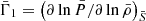 $ \bar{\Gamma}_{1} = \left(\partial \ln\bar{P}/\partial \ln\bar{\rho}\right)_{\bar{S}} $