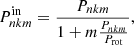 $$ \begin{aligned} P_{nkm}^{\mathrm{in} } = \frac{P_{nkm}}{1+m\frac{P_{nkm}}{P_{\mathrm{rot} }}}, \end{aligned} $$