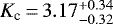 $K_{\textrm{c}}\,{=}\,3.17^{+0.34}_{-0.32}$