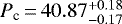 $P_{\textrm{c}}\,{=}\,40.87_{-0.17}^{+0.18}$