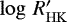 $\log\,R^{\prime}_{\mathrm{HK}}$