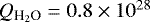 $Q_{\textrm{H}_2\textrm{O}}=0.8\times10^{28}$