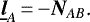 \begin{equation*} \underline{\bm{l}}_A\,{=}\,{-}\bm{N}_{AB}\text{.}\end{equation*}