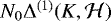 $N_0\Delta^{(1)}(K,\mathcal H)$