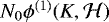 $N_0\phi^{(1)}(K,\mathcal{H})$