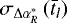 $\sigma_{\Delta\alpha^*_R}\left(\bar{t}_l\right)$