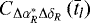$C_{\Delta\alpha^*_R\Delta\delta_R} \left(\bar{t}_l\right)$