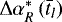 $\Delta\alpha^*_R\left(\bar{t}_l\right)$
