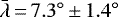 $\bar{\lambda}\,{=}\,7.3^{\circ}\,{\pm}\,1.4^{\circ}$