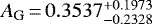 $A_{\textrm{G}}\,{=}\,0.3537_{-0.2328}^{+0.1973}$