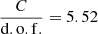 $ \frac{C}{\mathrm{d.o.f.}} = 5.52 $