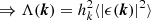 $$ \begin{aligned} \Rightarrow \Lambda ({\boldsymbol{k}})&= h_k^2 \langle |\epsilon ({\boldsymbol{k}})|^2 \rangle \end{aligned} $$