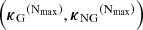 $ \left( {{\boldsymbol{\kappa}_{\rm G}}}^{ ( \text{N}_\text{max})}, {\boldsymbol{\kappa}_{\rm NG}^{(\text{N}_\text{max})}} \right) $
